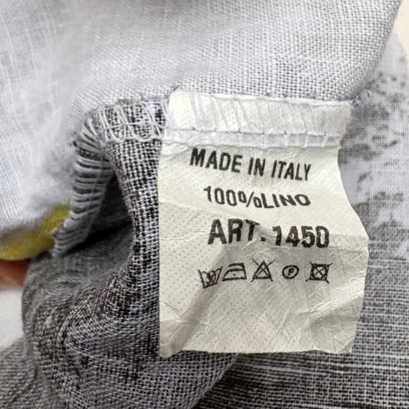 NWT Abstract Print Linen Drawstring Pants - Picture 7 of 11